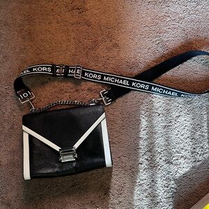 Michael Kors Black Strap with White Logo
